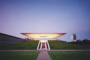 Campus of rice university attraction for the tourist at the james turrell skyspace