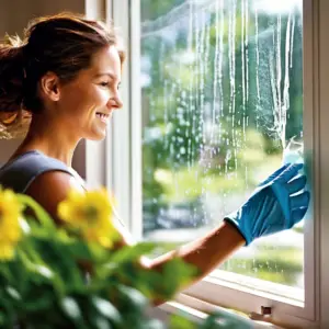 Washing to windows for spring time, a May home tip.