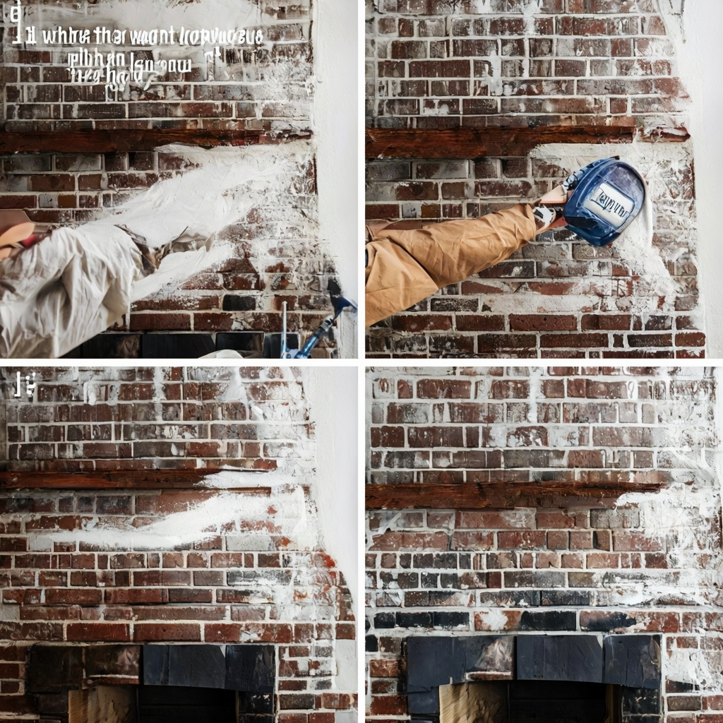 How to whitewash a fireplace