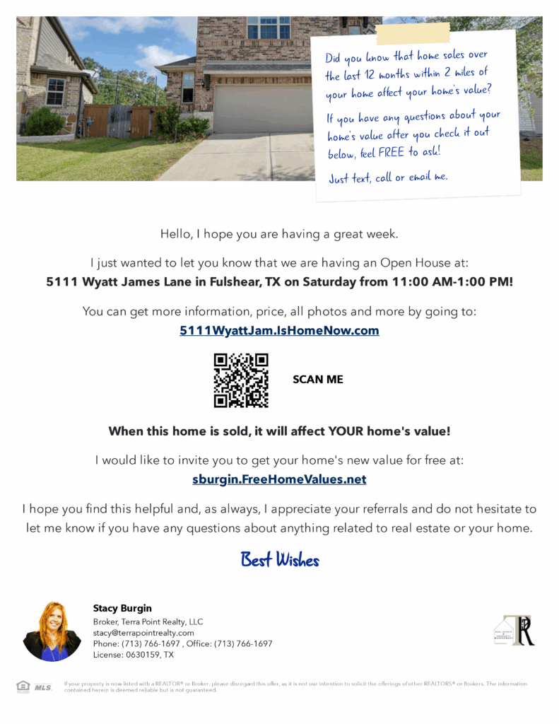 Open House Marketing Terra Point Realty